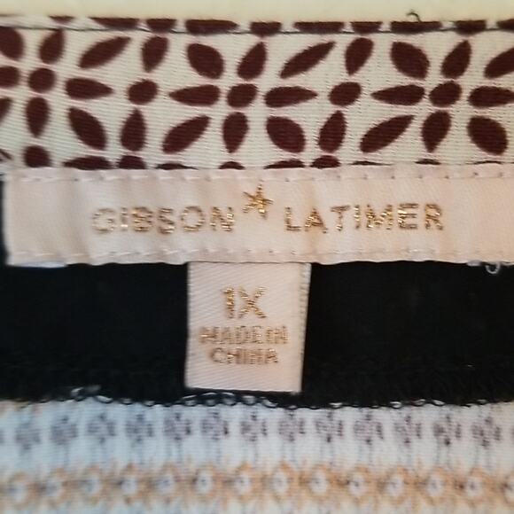 Patchwork look peasant blouse 1X - Picture 2 of 4